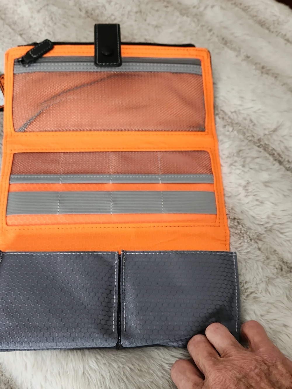 Harley-Davidson Black Wallet with Orange Logo Accent
